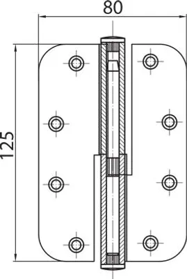 Zdjęcie produktu dla Samozamykający zawias sprężynowy JNF z blokadą 90 stopni i regulacją siły (nośność 2 szt./20 kg, 3 szt./40 kg), stal nierdzewna