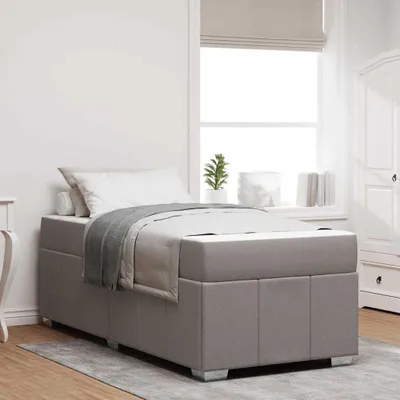 Obrázek produktu pro Maison Exclusive – Rám postele, barva taupe, rozměry 90 x 200 cm, potahová látka