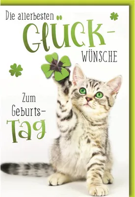 Produktbild von Geburtstag - Glückwunschkarte im Format 11,5 x 17 cm mit Umschlag