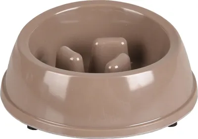 Productafbeelding van Flamingo voerbak Mangi slowfeeder, taupe kleur, inhoud: 950 ml