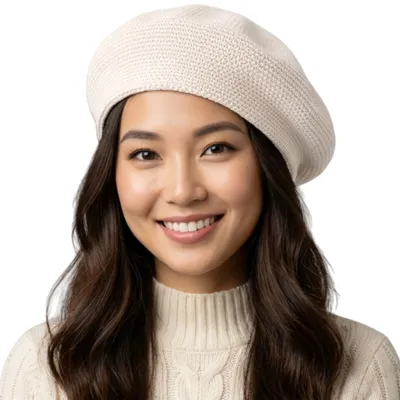 Immagine prodotto di Cappello da donna, modello Baskenmütze, leggero, traspirante, taglia M, ideale come cappello estivo per il tempo libero