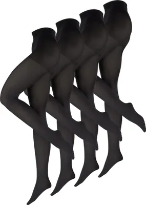 Produktbild von NUR DIE 4-Pack Strumpfhose 60 den Goodbye Laufmaschen - schwarz - Größe 38/40 = S