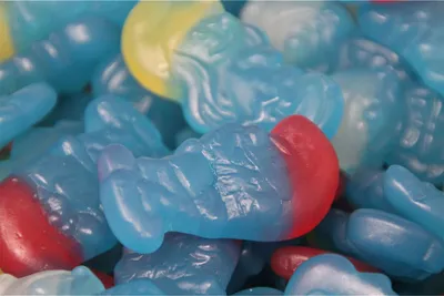 Produktbild von Haribo Schlümpfe gelatinefrei Fruchtgummi mit Farbstoff 3000g