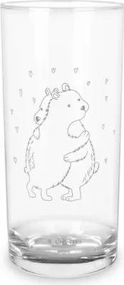 Produktbild von Mr. & Mrs. Panda Tumbler Eisbär Umarmen 200 ml - Transparent - Geschenk, Lustige Sprüche, Glas, Wasserglas, Longdrinkglas, Trinkglas, Cocktailglas