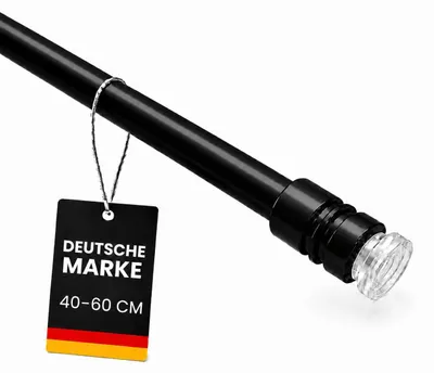 Produktbild von Bohrlose Klemmstange, verstellbar von 40-60 cm, schwarz, Ø 14 mm, Metall