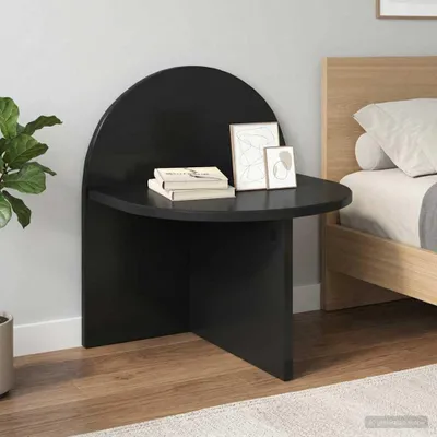 Immagine prodotto di vidaXL Comodino in rovere nero 40 x 35,5 x 45,5 cm in materiale derivato dal legno