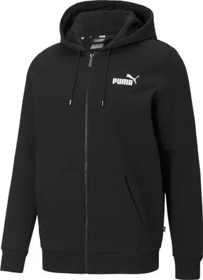 Produktbild von PUMA Herren Sweatjacke - ESS Small Logo FZ Hoodie, Kapuze, Zipper, Baumwoll-Mix Schwarz XL