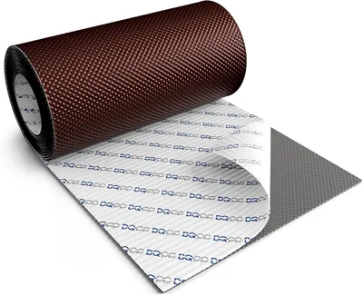 Produktbild von Wandanschlussband | Role 500cm | Farbe: Braun | 3D Struktur | Kaminanschlussband | DQ-PP