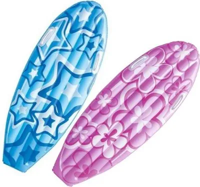 Immagine prodotto di Bestway 42046 Materasso gonfiabile Surfboard 114 x 46 cm per bambini, blu/rosa