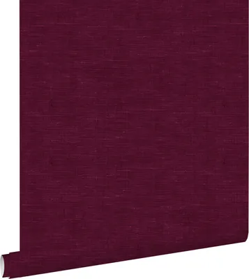 Zdjęcie produktu dla ESTAhome Tapeta gładka tekstura lnu bordowo-czerwonym 53 cm x 10.05 m