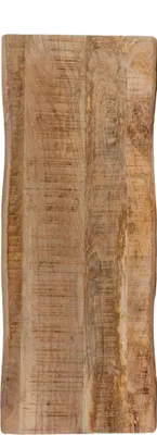 Produktbild von Holzplatte 60x40 cm Tonia, Bretter aus Mangoholz massiv + raue Oberfläche, Baumkanten-Platte für Heimwerker, geeignet für Arbeitsplatten, Tische & Fensterbretter