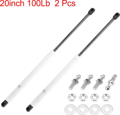 Produktbild von 2x Universal Gasdruckfeder 445N/100Lbs Gasdämpfer Gasdruckdämpfer Dämpfer Heckklappe Gasfeder Weiß