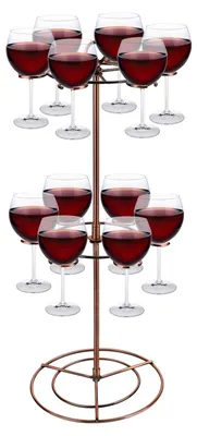 Champagnetoren 2 Ebenen 12 Halterungen Metall Cocktailbaumständer