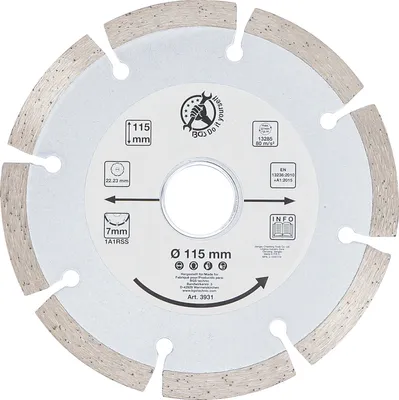 Produktbild von KRAFTMANN 3931 Segment-Trennscheibe für Trockenschnitt, 115 mm