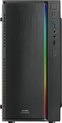 Produktbild von Mars Gaming MCM, Mini Tower, PC, Schwarz, micro ATX, Mini-ITX, Blau, Grün, Rot, 14,3 cm