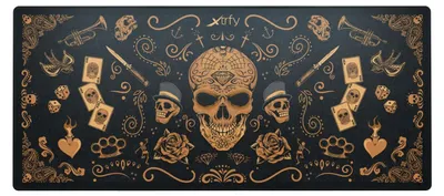Imagen del producto de CHERRY XTRFY GP5-XL-CALAVERA, Multicolor, con imagen, material textil, goma, patas antideslizantes, alfombrilla para ratón
