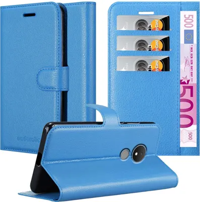 Obrázek produktu pro Cadorabo Case for Nokia C21 Protective Case in Blue Pouzdro na mobilní telefon s magnetickým zavíráním