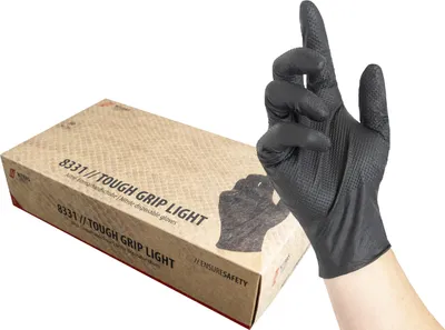 Produktbild von 8331 // 50 Paar Nitras tough Grip Light verstärkte Einmalhandschuhe XL