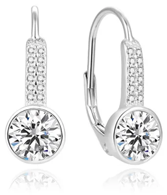 Produktbild von Glitzernde Silberohrringe mit Zirkonen AGUC2424L