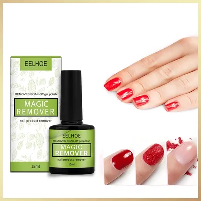 Produktbild von 2 kusy 15 ml Magic Removal UV Gel Remover, Soak Off Nail Base Coat, Acrylic Cleaner for Gel Polish, Nail Art Soak Off Remover, Manicure Sets