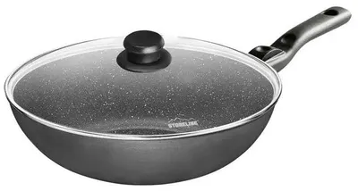 Produktbild von STONELINE® Wokpfanne 30 cm mit abnehmbarem Griff | mit Deckel