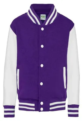 Produktbild von Awdis - Varsity-Jacke (US-College-Stil) für Kinder LT3260 (152-158) (Violett/Weiß)