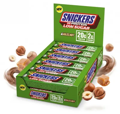 Produktbild von Snickers Hazelnut Low Sugar High Protein Bar (12x57g) Hazelnut - Riegel - Protein-Riegel