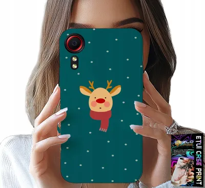 Obrázek produktu pro Pouzdro Pro Samsung Galaxy Xcover 5 - Sob Na Zeleném Pozadí Vánoční Vzory