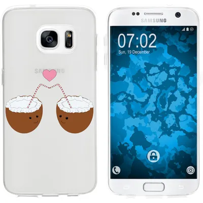 Produktbild von PhoneNatic Case kompatibel mit Samsung Galaxy S7 Silikon-Hülle Sommer Coconuts M3