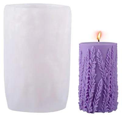 Produktbild von Kerzenform mit Blumenmotiv, Sonnenblumen-/Lavendel-/Lilienblüten-Säulenkerzenform, 3D-Silikonform für Seifen- und Kerzenherstellung, Gipsbasteln, Heimdekoration