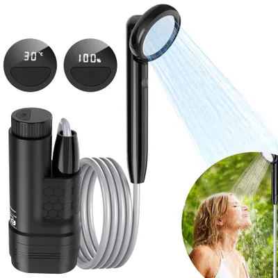 Obrázok produktu pre Kempingová sprcha s vodným čerpadlom Forever, prenosné sprchy 4000mAh s dobíjacími batériami, vodné čerpadlo na turistiku, cestovanie, čistenie záhradných zvierat, umývanie auta