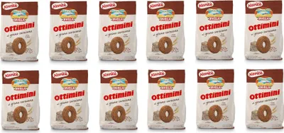 Produktbild von 12x Divella Ottimini al Grano Saraceno Buchweizen Shortbread Kekse 300g Biscuits Cookies italienische Kekse