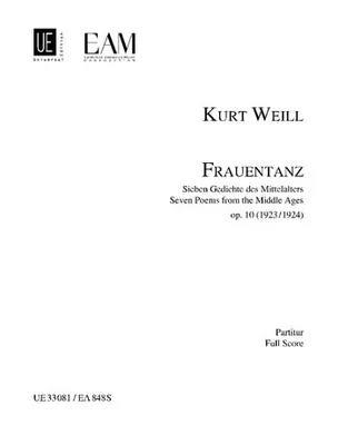 Zdjęcie produktu dla "Frauentanz" op. 10 – partytura na sopran, flet, altówkę, klarnet, rożek i fagot