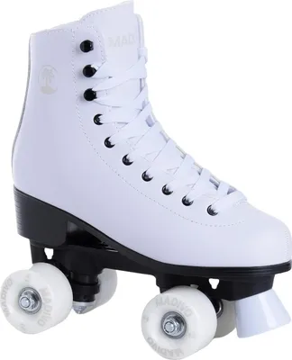Produktbild von MADIVO CLASSIC Damen klassische Rollschuhe Roller Skates Inliner Inlineskates Retro Quad - Weiß Gr. 38