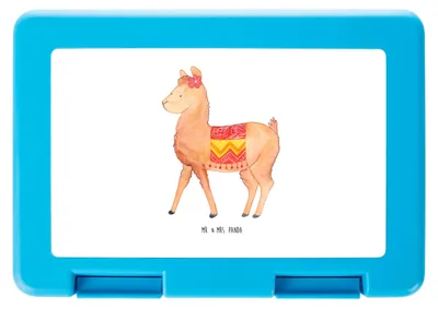 Produktbild von Mr. & Mrs. Panda Bentobox Alpaka Stolz - Weiß - Geschenk, Vorratsdose, Lunchbox, Snackbox, Bento Box, Frischhaltedose