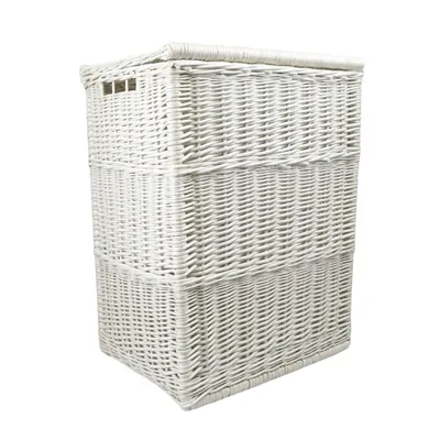 Obrázok produktu pre Prútený kôš na bielizeň Paulo 60 cm bielený