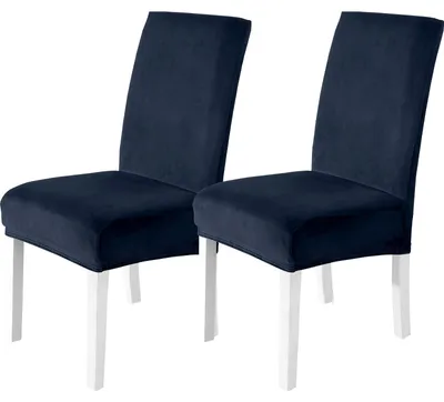Produktbild von Set von 2 Stretch-Stuhlhussen in Dunkelblau