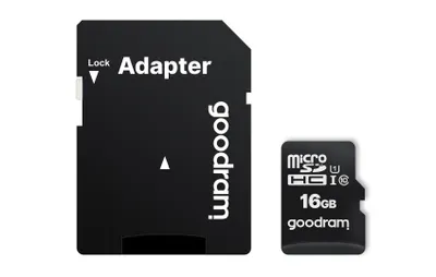 Immagine prodotto di GOODRAM microSDHC 16GB Classe 10 UHS-I + adattatore