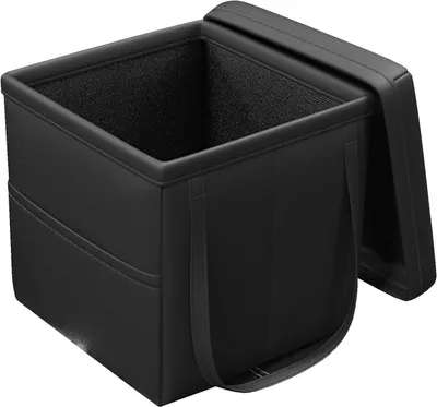 Immagine prodotto di Organizzatore pieghevole per il bagagliaio dell'auto - Contenitore per auto - Sistema di organizzazione per auto - Fondo antiscivolo - 28 x 28 cm - Nero