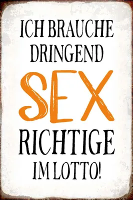 Produktbild von vianmo Holzschild 18x12 cm ich brauche dringend Sex Dekoration