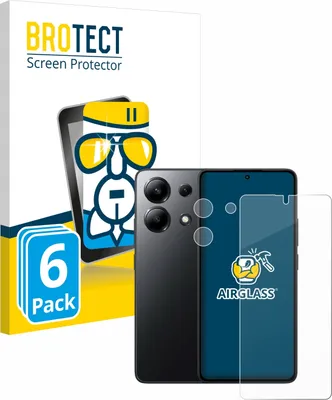 Produktbild von 6x BROTECT Schutzglas für Xiaomi Redmi Note 13 4G (Display+Kamera) Schutzfolie Panzer Folie Glas Display Schutz klar
