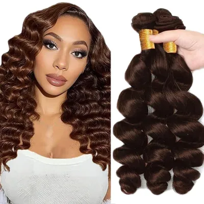 Image de Omgoods - Extensions de cheveux humains en paquets (3 pièces, bouclés)
