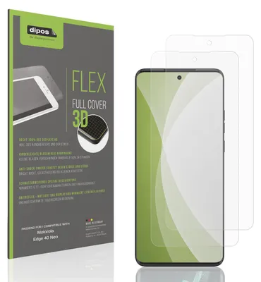 Produktbild von 2x Full Cover Schutzfolie matt für Motorola Edge 40 Neo Panzerfolie Anti-Shock