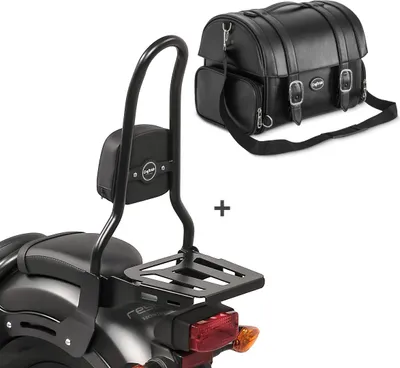 Produktbild von Sissybar L3 + Hecktasche FP für Honda Rebel 500 17-25 mit Gepäckträger