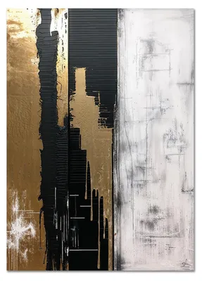 Image de Giallobus - 15 - Astratto noir et or - Giallobus - 35L x 50l cm - Tableau - Verre acrylique