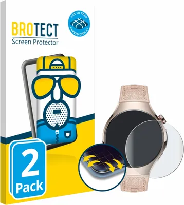 Produktbild von 2x BROTECT Fullscreen Schutzfolie für Huawei Watch 5 (42 mm) Displayschutz Folie Fullcover Matt Entspiegelungsfolie