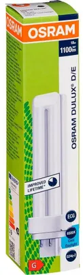 Produktbild von Osram DULUX D/E, 18 W, G24q-2, T11X2, 20000 h, 1130 lm, Kühles Tageslicht