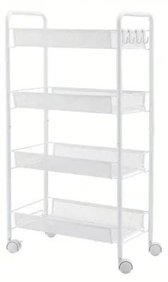 Produktbild von Tierwagen, Rollwagen, Drahtkorb-Aufbewahrungswagen, mobile Aufbewahrungsregale, für Schlafzimmer, Küche, Badezimmer, Wohnzimmer