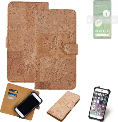 Produktbild von K-S-Trade Hülle kompatibel mit Google Pixel 7  Kork Handyhülle Cover  Schutzhülle TPU Case Bumper in Hellbraun, (1x)