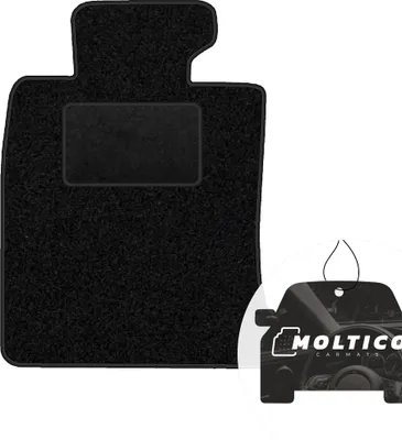 Produktbild von moto-MOLTICO Fahrer Fußmatte Auto Velours Fahrerseite Autoteppiche Schwarz Fahrermatte 1-teilig passend für MINI One Cooper 2001-2006